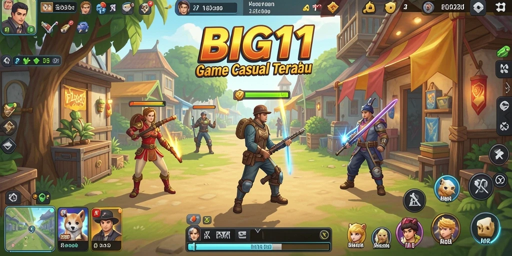 Tampilan layar utama BIG11 menampilkan gameplay yang menyenangkan dan menarik.