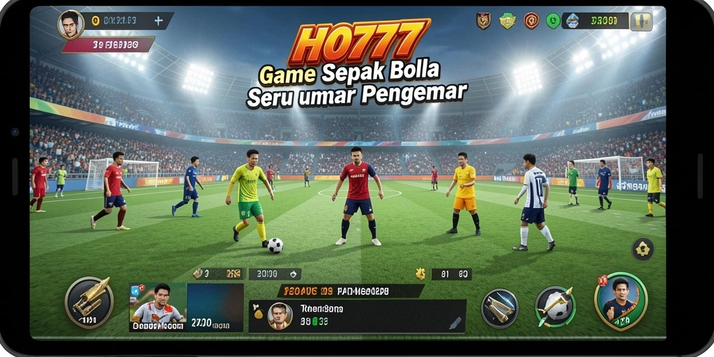 Tampilan gameplay seru dalam permainan sepak bola HO777.
