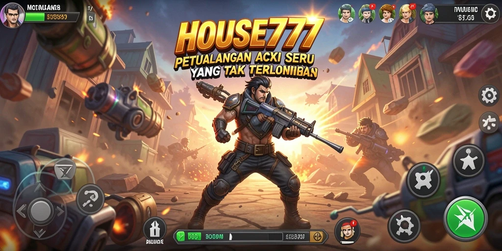 Tangkapan layar menunjukkan aksi seru dalam permainan HOUSE777.