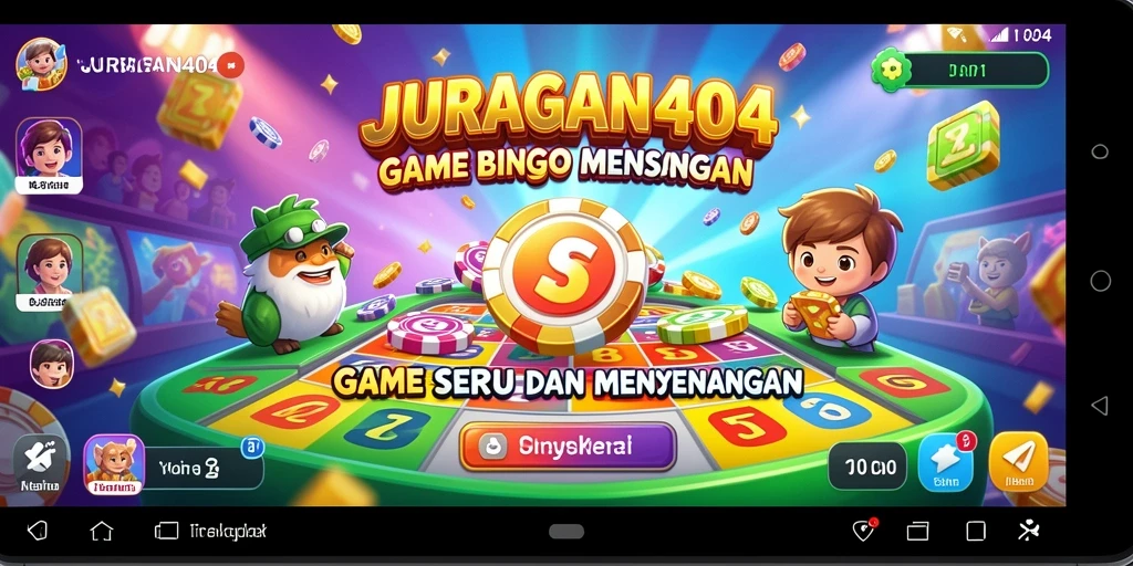 Screenshot utama JURAGAN404 menampilkan gameplay Bingo yang seru.
