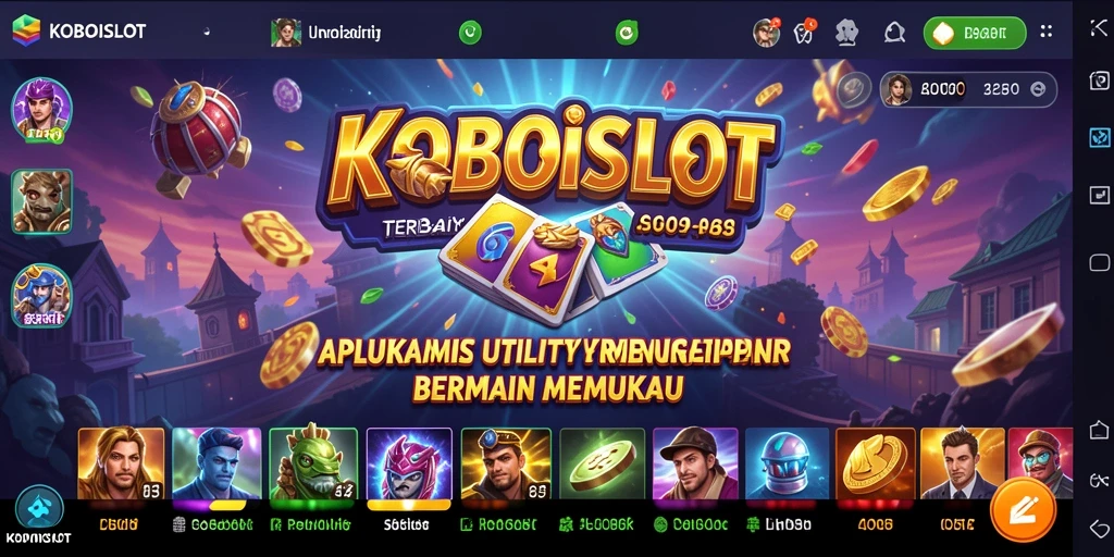 Screenshot gameplay KOBOISLOT menampilkan berbagai fitur Utility yang memudahkan pemain.