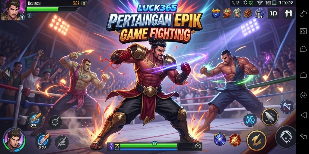 Gameplay LUCK365 menampilkan duel pertarungan yang mendebarkan dan seru.