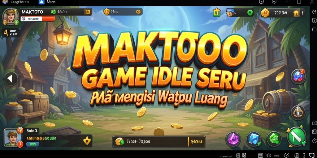 Screenshot utama MAKTOTO menampilkan berbagai aksi gameplay Idle yang seru.