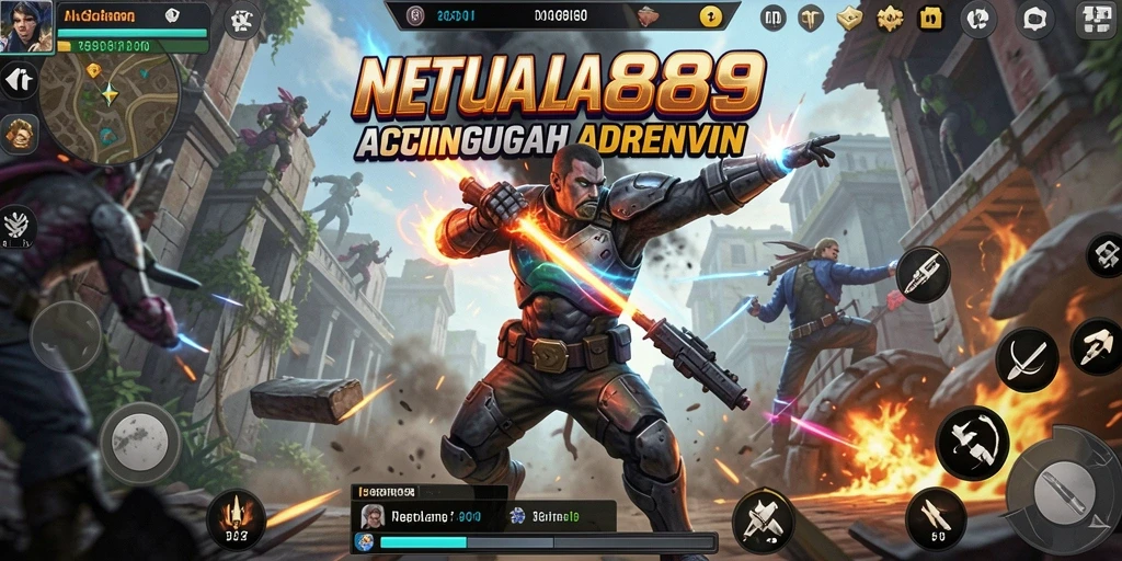 Screenshot NAGA889 menampilkan aksi pertempuran yang mendebarkan.