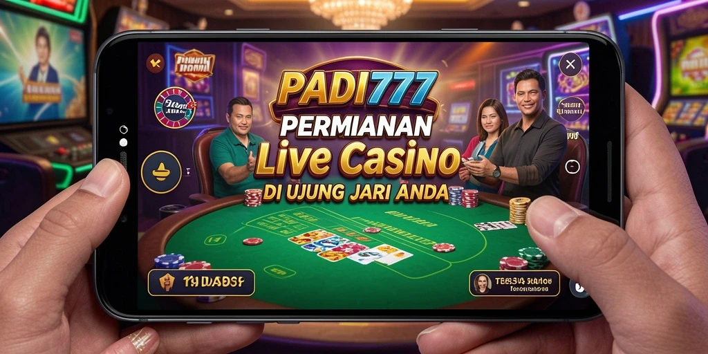 Tampilan utama PADI777 yang menampilkan dealer langsung di meja permainan.