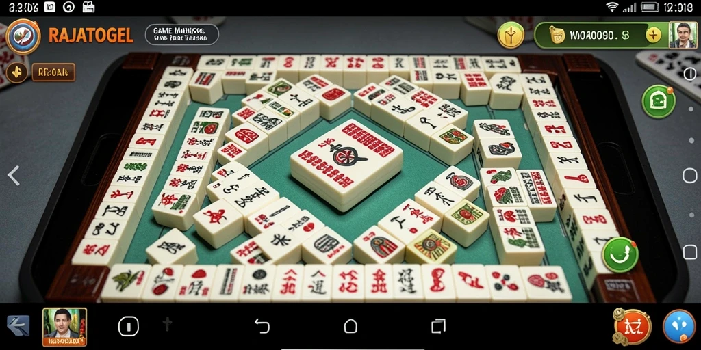Tampilan menarik gameplay Mahjong dari RAJATOGEL.