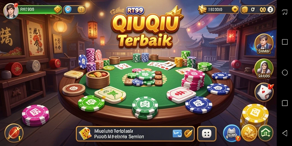 Tangkapan layar gameplay QiuQiu penuh aksi dalam RT99.