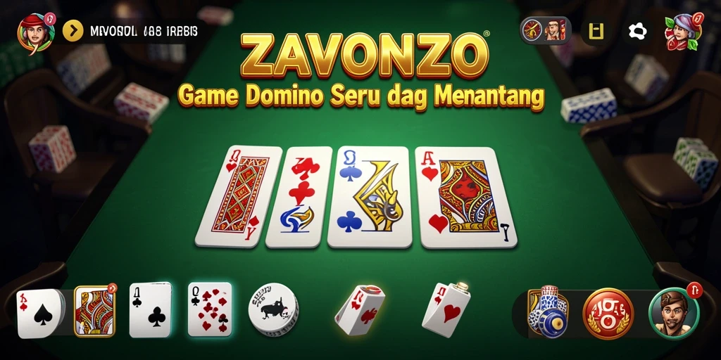 Tangkapan layar menunjukkan aksi seru gameplay Domino di ZAVONZO.
